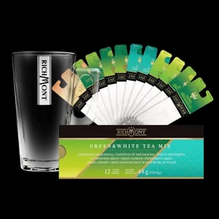 Richmont Green & White Tea Mix 12 Saszetek + Szklanka Hot Winter