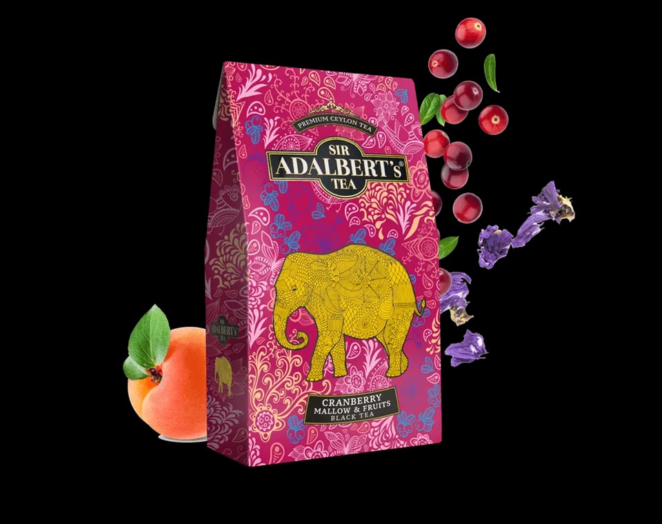 ADALBERT'S CRANBERRY MALLOW & FRUITS BLACK TEA 80G