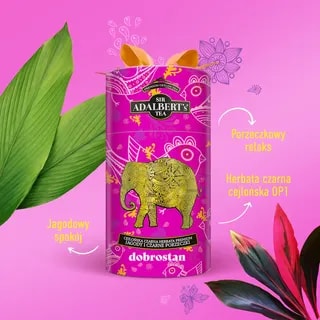 Adalbert's Tea - Jagody i Czarne Porzeczki DOBROSTAN - Liściasta 80g