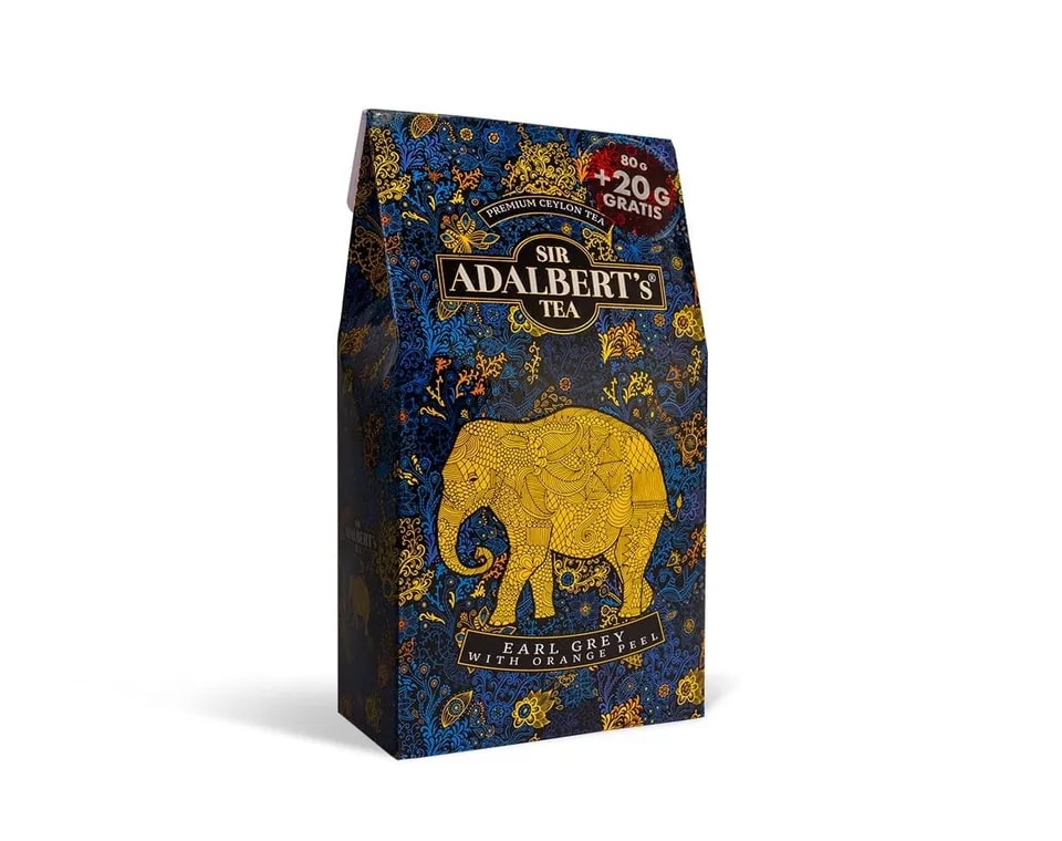 ADALBERT'S EARL GREY WITH ORANGE PEEL LIŚCIASTA 100 G