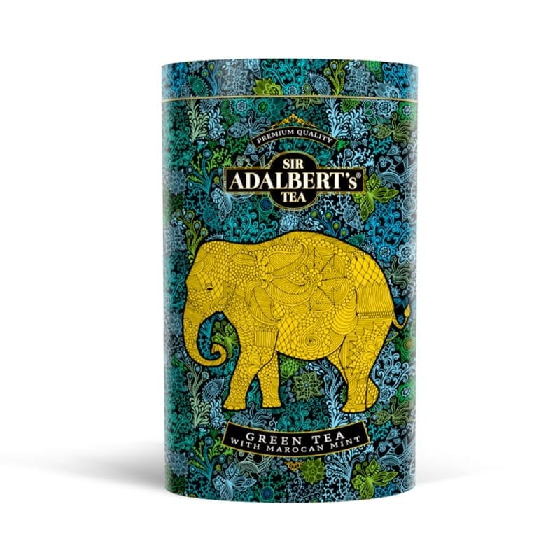 ADALBERT'S GREEN TEA WITH MAROCAN MINT LIŚCIASTA 110G PUSZKA