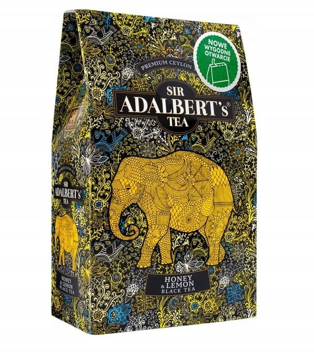 ADALBERT'S HONEY & LEMON BLACK TEA LIŚCIASTA 80G KARTONIK