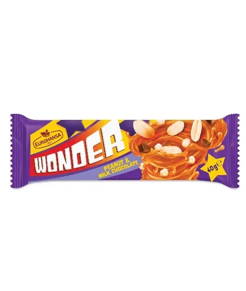 Eurohansa - WONDER baton orzechowy w mlecznej czekoladzie - 40g