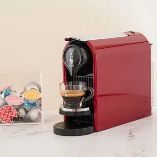 Bialetti - ekspres kapsułkowy Gioia Plus - Czerwony + 48szt kapsułek NAPOLI