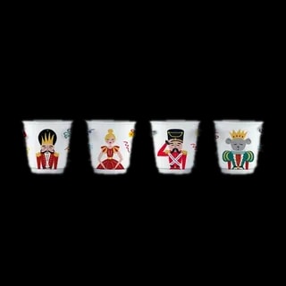 Zestaw 4 porcelanowych filiżanek Bialetti Nutcracker z motywami postaci z Dziadka do Orzechów. Idealne do espresso, filiżanki z kolorowymi ilustracjami świątecznymi, w limitowanej edycji. Doskonały wybór na prezent lub do uzupełnienia kolekcji.