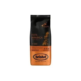 Opakowanie kawy Bristot 100% Arabica Espresso Delicato o wadze 250g, idealne dla miłośników delikatnego smaku. Kawa ta charakteryzuje się niską intensywnością oraz subtelnymi nutami owoców i karmelu, doskonała do espresso i nie tylko.