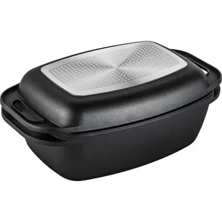 Lamart - Brytfanna z Pokrywą Do Grillowania DOUBLE LT1105 - 9 L