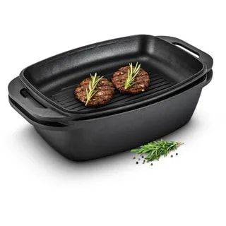Lamart - Brytfanna z Pokrywą Do Grillowania DOUBLE LT1105 - 9 L
