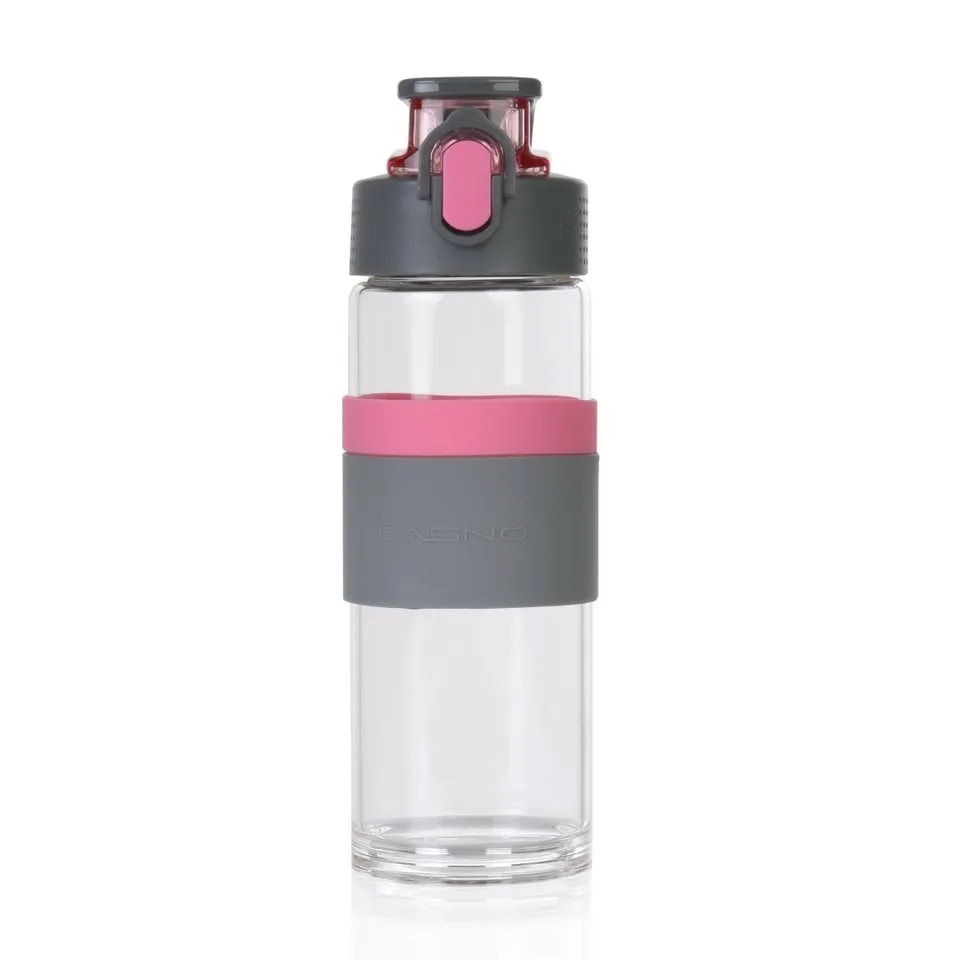 Butelka Szklana Casno Cross 500 ml Różowa