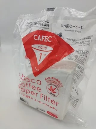 Filtr Papierowy Stożkowy Cafec Abaca Biały Cup1 100 Sztuk