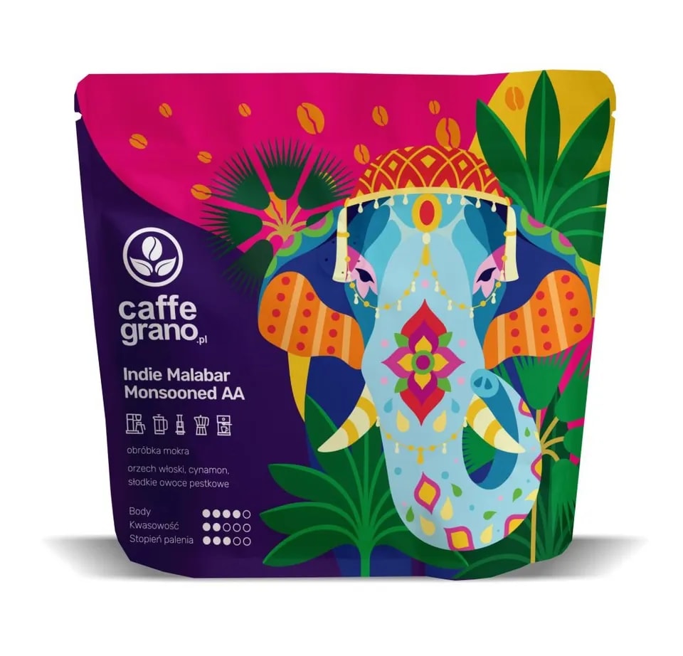 Caffe Grano India Malabar Monsooned AA Washed Espresso 250g