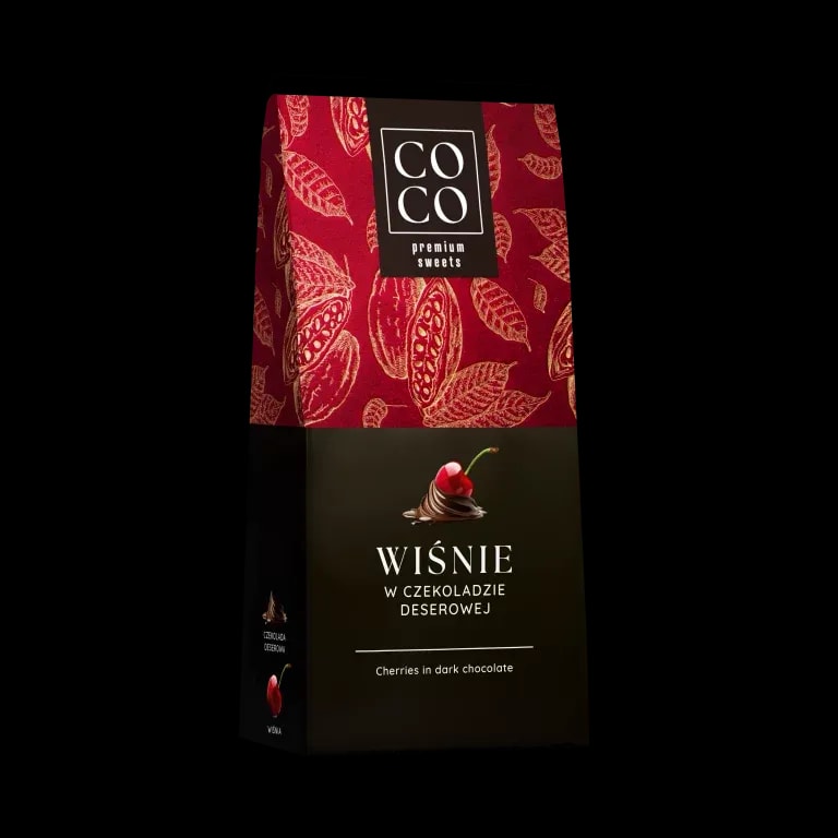 Eurohansa - COCO Premium Sweets WIŚNIE w Czekoladzie Deserowej - 100g