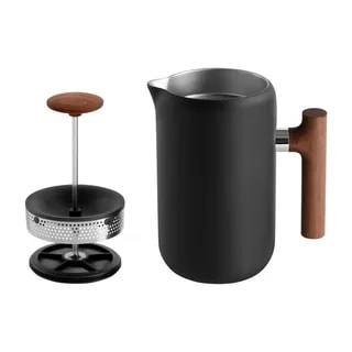 Fellow Clara - French Press - Czarny Mat + Orzech