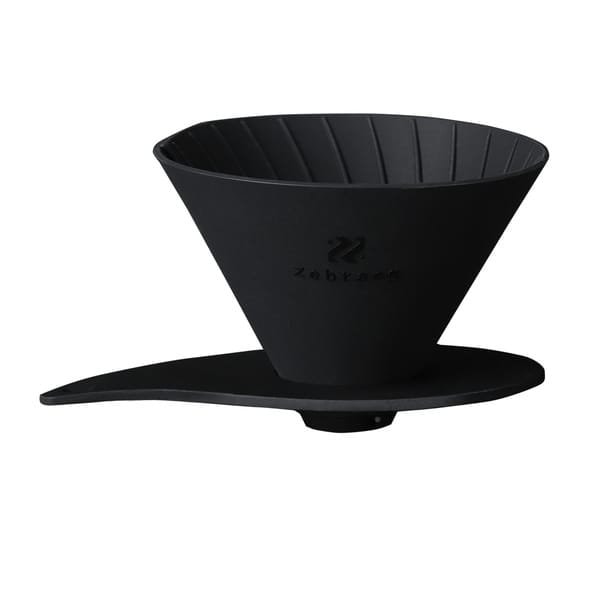 Hario - Zebrang V60-01 Flat Dripper - Składany drip silikonowy czarny