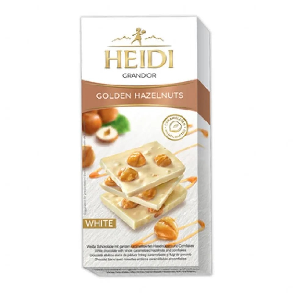 Czekolada Biała HEIDI WHITE HAZELNUTS 100g