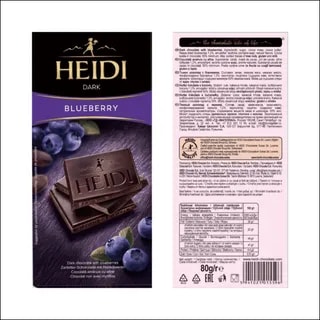 Czekolada Gorzka HEIDI DARK BLUEBERRY 80G