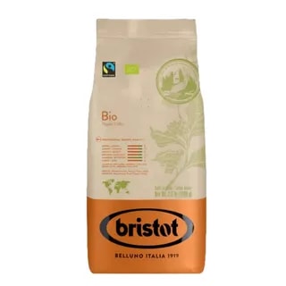 Opakowanie ekologicznej kawy Bio Bristot o wadze 1000g, idealnej dla miłośników kawy poszukujących wysokiej jakości produktu. Kawa Fair Trade jest doskonałym wyborem dla osób dbających o środowisko oraz chcących cieszyć się pełnym smakiem aromatycznej kawy.