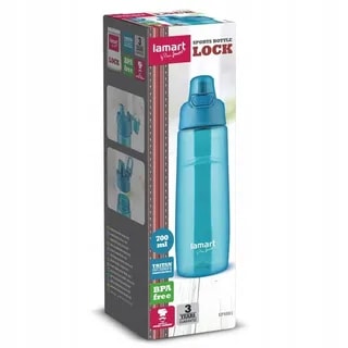 Lamart - Butelka Sportowa LOCK LT4061 - Turkusowa 700 ml