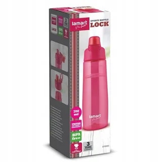 Lamart - Butelka Sportowa LOCK LT4063 - Różowa 700 ml
