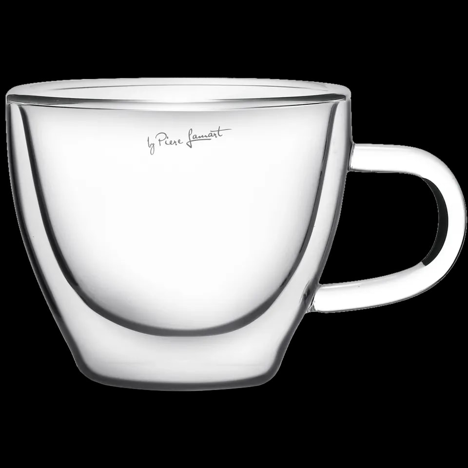 Szklanka termiczna Lamart Vaso do cappuccino o eleganckim i minimalistycznym designie, wyposażona w podwójne ścianki izolujące, które utrzymują optymalną temperaturę napoju. Przezroczysta konstrukcja wykonana z wytrzymałego szkła, idealna do serwowania gorących kaw, cappuccino oraz innych napojów.