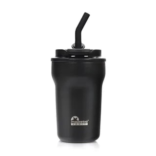 Kubek Termiczny Ze Słomką Majestic Sport Hoody 420 ml Czarny