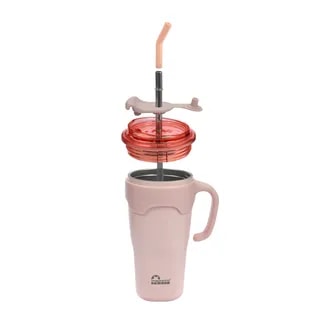 Kubek Termiczny Ze Słomką Majestic Sport Jelly 650 ml Różowy