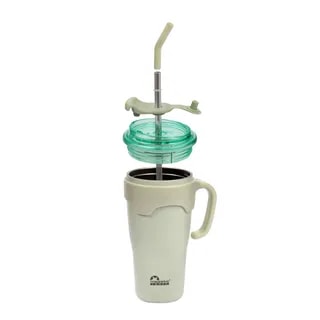 Kubek Termiczny Ze Słomką Majestic Sport Jelly 650 ml Zielony