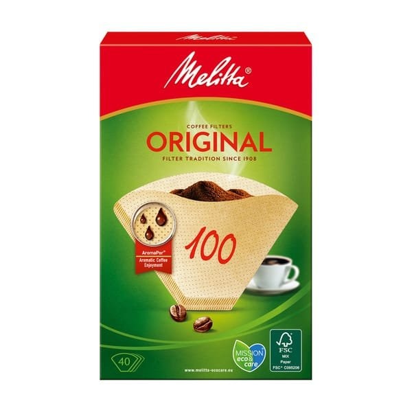 Melitta - Papierowe filtry do kawy 100 - AromaBoy - 40 sztuk