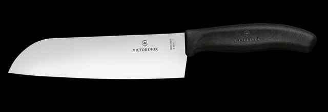 Victorinox Nóż Santoku Swiss Classic Ostrze Gładkie 17 cm Czarny 6.8503.17B