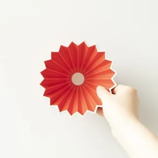 ORIGAMI Dripper Ceramiczny M Czerwony