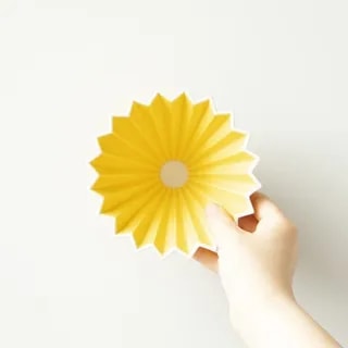 ORIGAMI Dripper Ceramiczny S Żółty