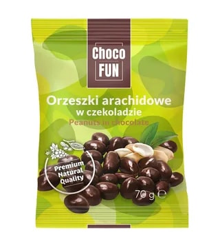 Eurohansa - Orzeszki Arachidowe w Czekoladzie Deserowej - 70g