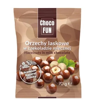 Eurohansa - Orzechy Laskowe w Mlecznej Czekoladzie - 70g