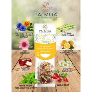 Herbata ziołowa liściasta w saszetkach Palmira Alpine Field 10 saszetek