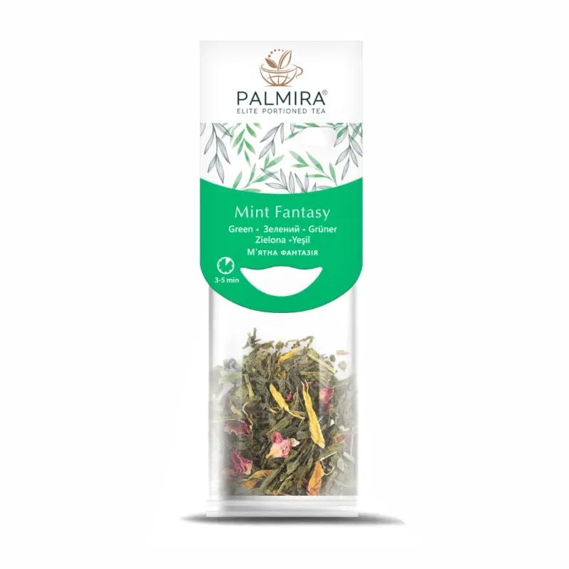Herbata Mint Fantasy od Palmira w eleganckim opakowaniu to doskonały wybór dla miłośników aromatycznych naparów. Ta zielona herbata z miętą i dodatkami kwiatowymi zapewnia orzeźwiający smak oraz harmonijną kompozycję, idealną do codziennej herbaty.