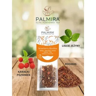 Herbata Rooibos z truskawką w saszetkach Palmira Strawberry Rooibos 10 szt