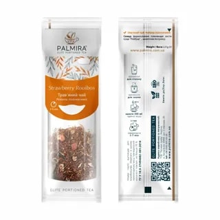 Herbata Rooibos z truskawką w saszetkach Palmira Strawberry Rooibos 10 szt