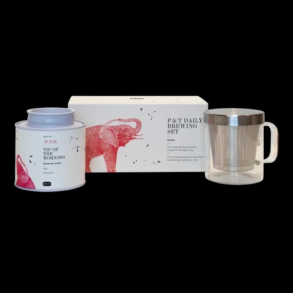 Paper & Tea - Daily Brew Set Black Organic - Zestaw zaparzacz + herbata
