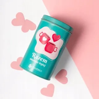 Teaverso - Herbata Czarna Verona 90g - W puszce na prezent "Razem"