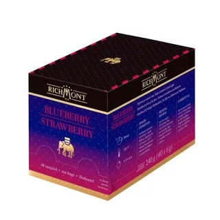 Herbatka Richmont Blueberry Strawberry 40 szt porcelanowy zestaw do herbaty