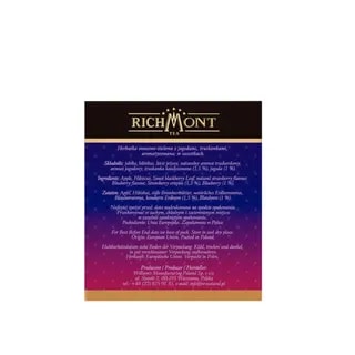 Herbatka Richmont Blueberry Strawberry 40 szt porcelanowy zestaw do herbaty