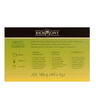 Herbata Richmont Green Jasmine 40 szt porcelanowy zestaw do herbaty