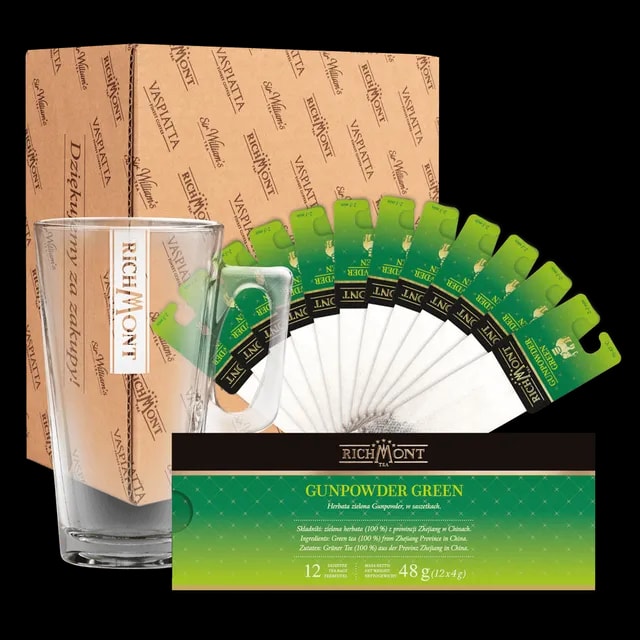Richmont Gunpowder Green 12 Saszetek + Szklanka Hot Winter