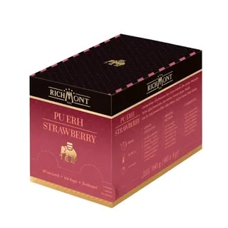 Herbata Richmont Pu-Erh Strawberry 40 szt zestaw do celebracji herbaty