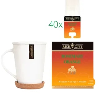 Herbatka Richmont Rosemary Orange 40 szt porcelanowy zestaw do herbaty