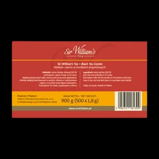 Sir William's London Ceylon Black Tea 500 Saszetek