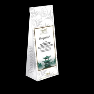 Opakowanie herbaty zielonej Ronnefeldt Morgentau o aromatycznym smaku mango i cytrusów, 100g. Herbata inspirowana chińską tradycją, idealna na orzeźwiający moment relaksu.