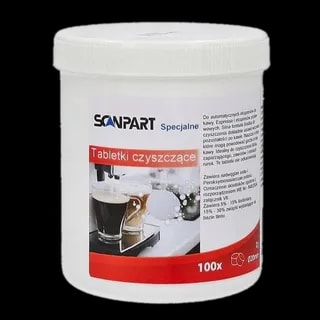 Tabletki czyszczące Scanpart w plastikowym pojemniku, 100 sztuk