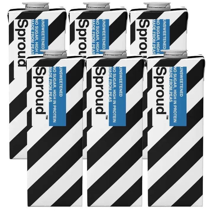 Sproud - Napój Roślinny Unsweetened z Żółtego Grochu - 6 x 1L
