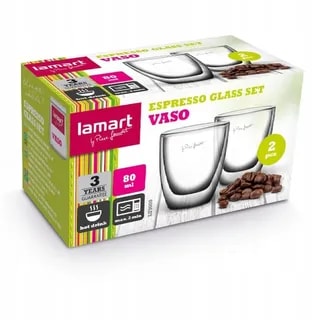 Lamart - Zestaw Szklanek Termicznych VASO LT9009 - 80 ml